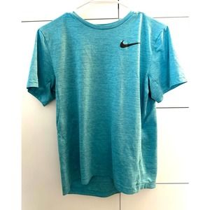 Nike Heather Blue Dri-Fit Short Sleeve Athletic Shirt